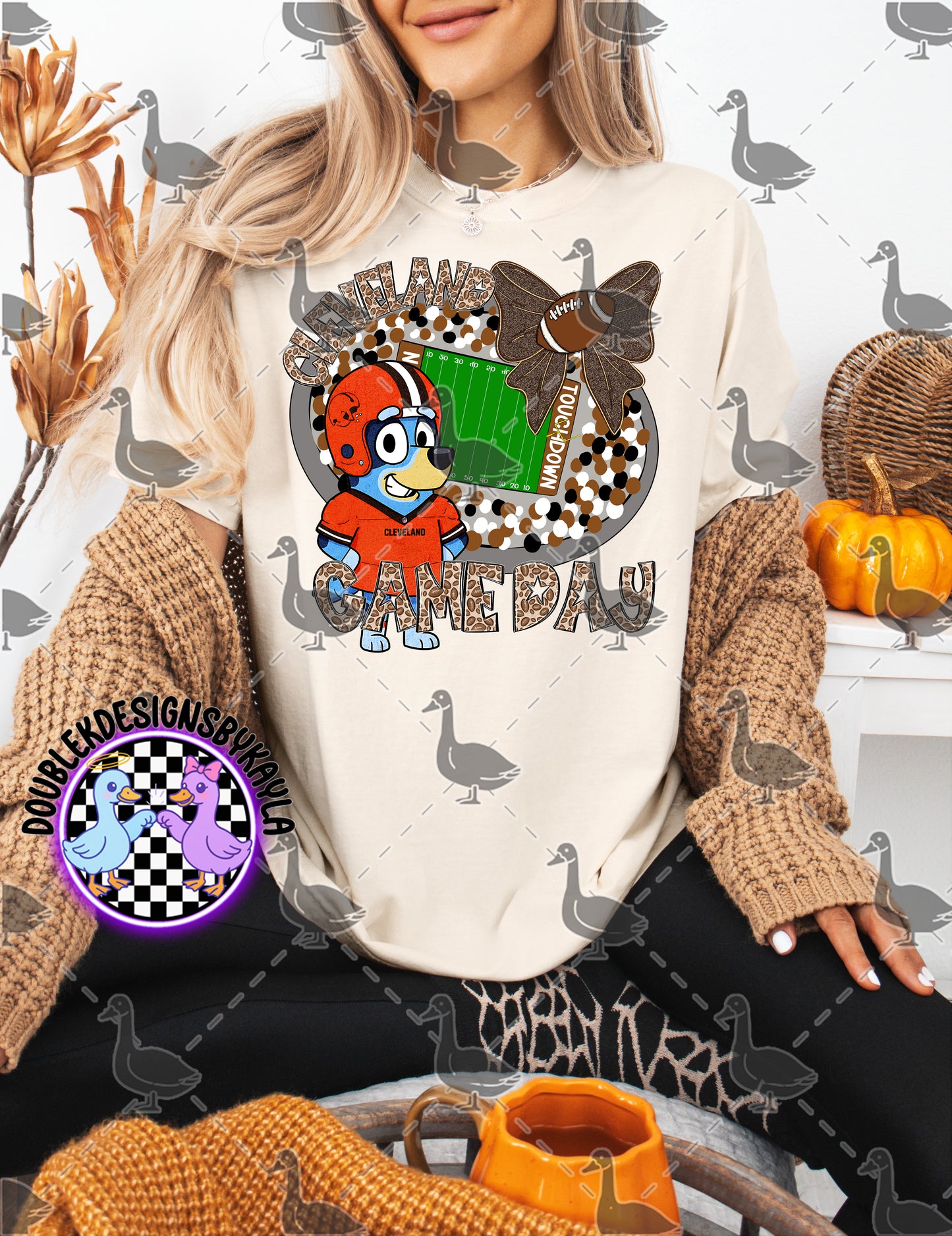 Game Day Football Bow Mascot Tee | Multiple Teams Available