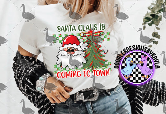 Santa Claus Is Coming to Town – Classic Christmas Digital Design