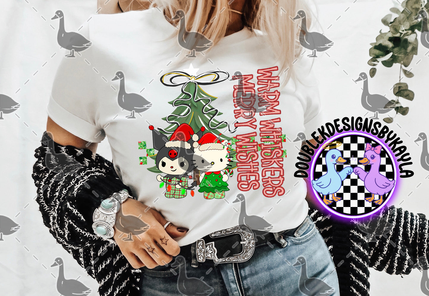 Kuromi & Hello Kitty Christmas PNG | Warm Whiskers Merry Wishes