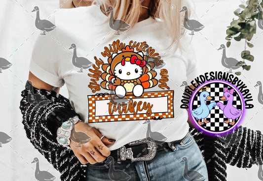 Stuffed with Cuteness and Turkey – Thanksgiving Kitty Digital Design