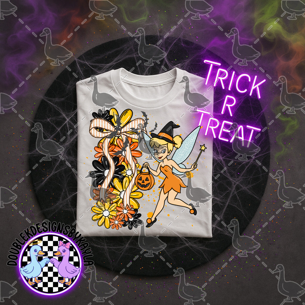 Halloween Floral Tinkerbell Digital Design – PNG