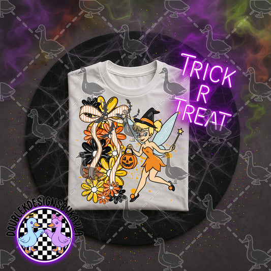 Halloween Floral Tinkerbell Digital Design – PNG
