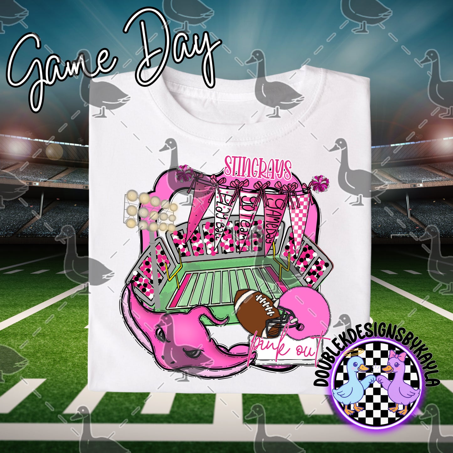 Pink Out Game Day Mascot Designs – 72 Digital Options + Bundle