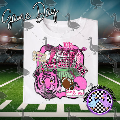 Pink Out Game Day Mascot Designs – 72 Digital Options + Bundle