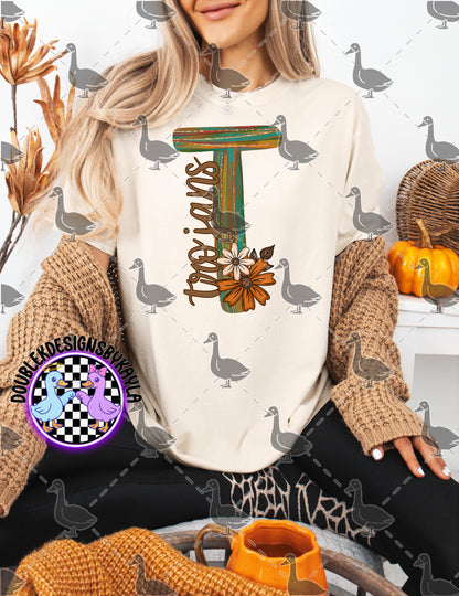 Fall Floral Mascot Letter Digital Designs | Multiple Team Variants