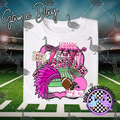 Pink Out Game Day Mascot Designs – 72 Digital Options + Bundle