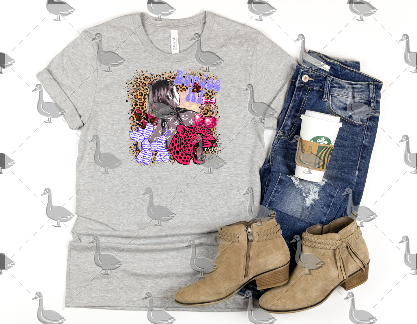 Boujee & Bold Western Girl Sublimation Design – Leopard, Neon Jaguar PNG