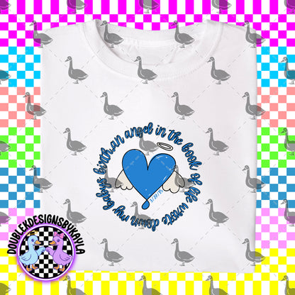 Baby Loss Memorial Digital Design – Angel Heart with Wings PNG (Multiple Colors & Customizable Option)