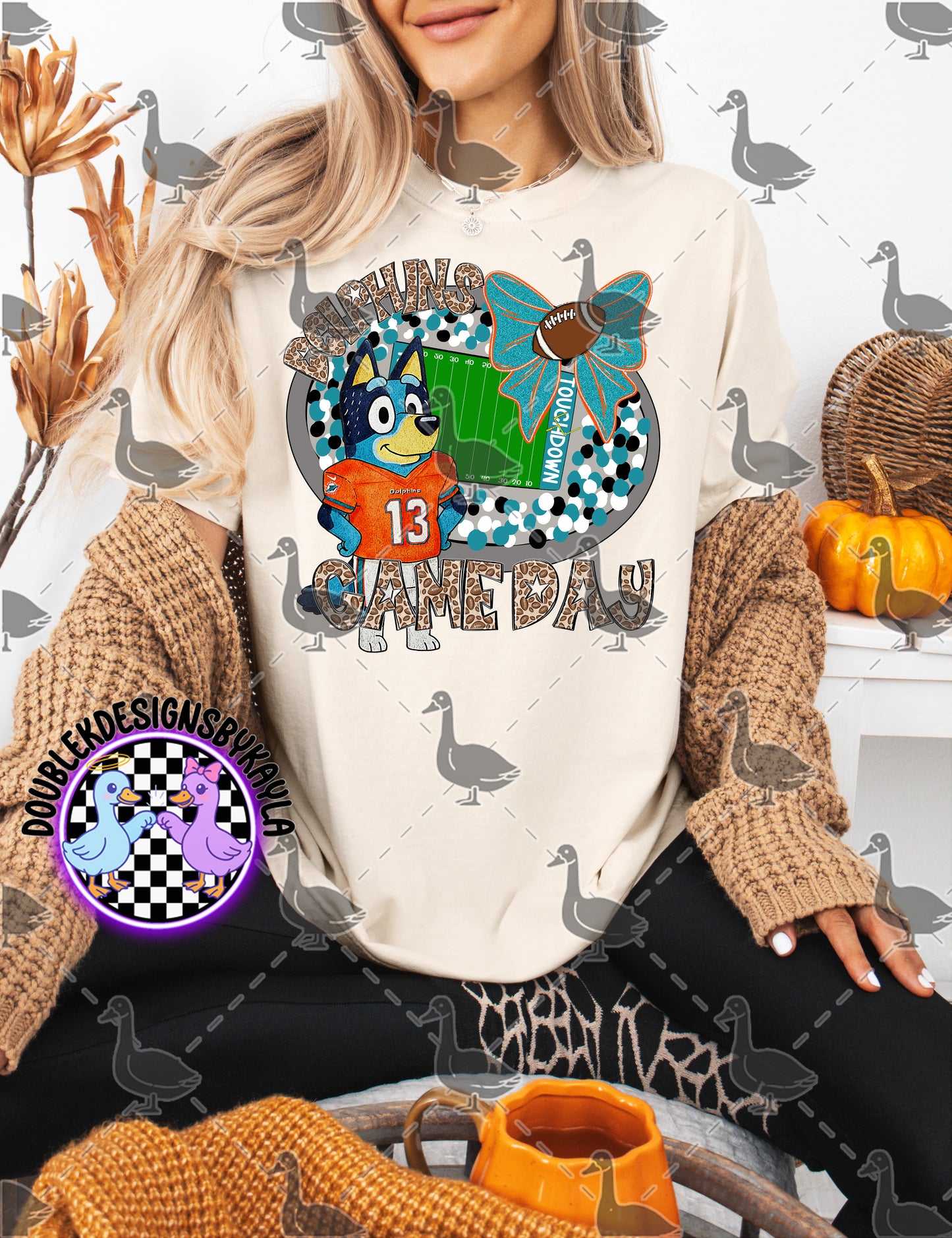 Game Day Football Bow Mascot Tee | Multiple Teams Available