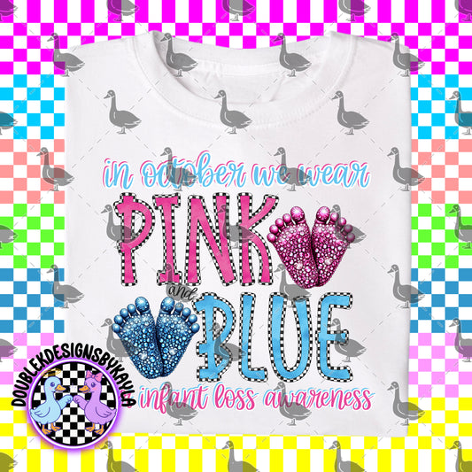 6In October We Wear Pink & Blue Digital Design – Infant Loss Awareness PNG