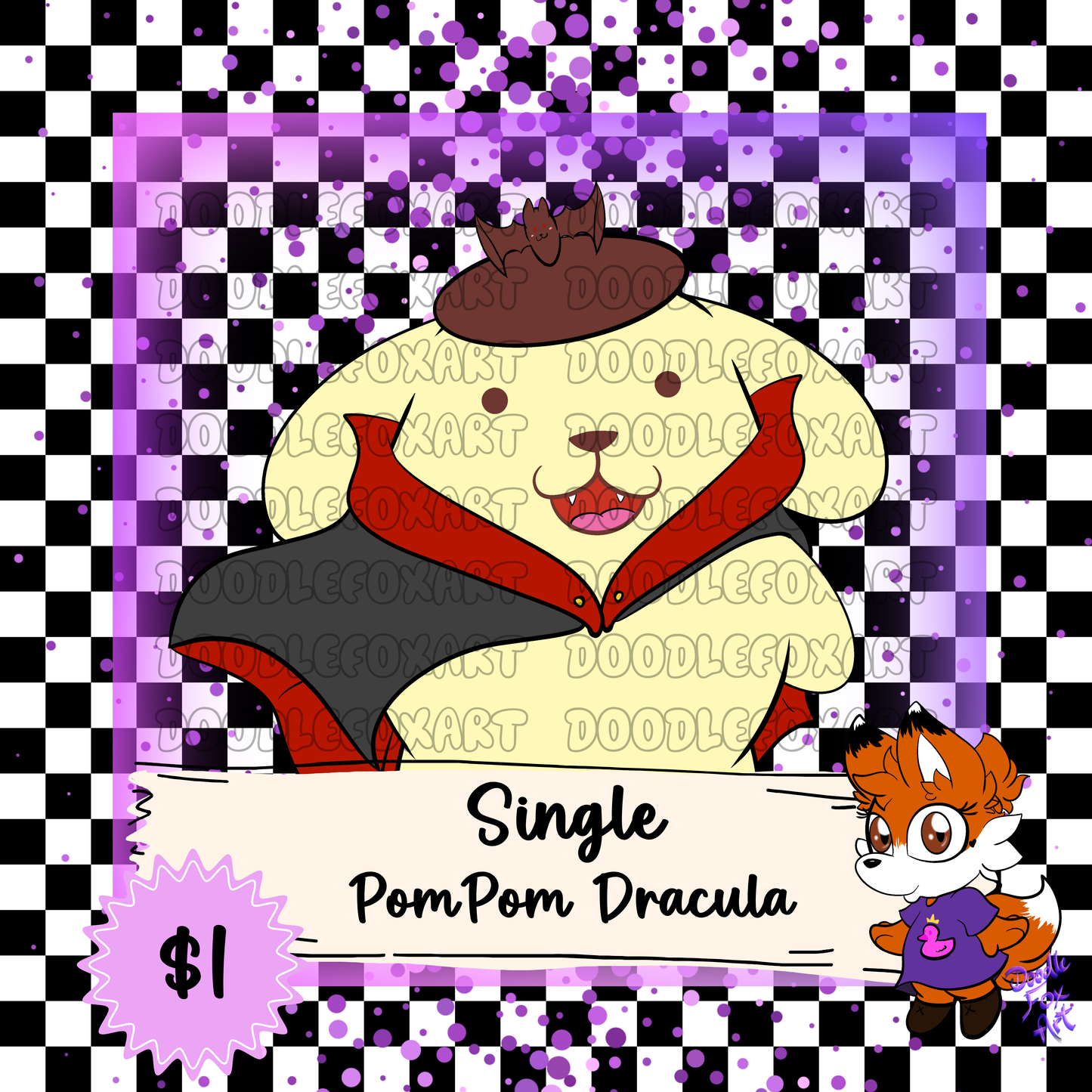 Single PomPom Dracula 2 Clipart