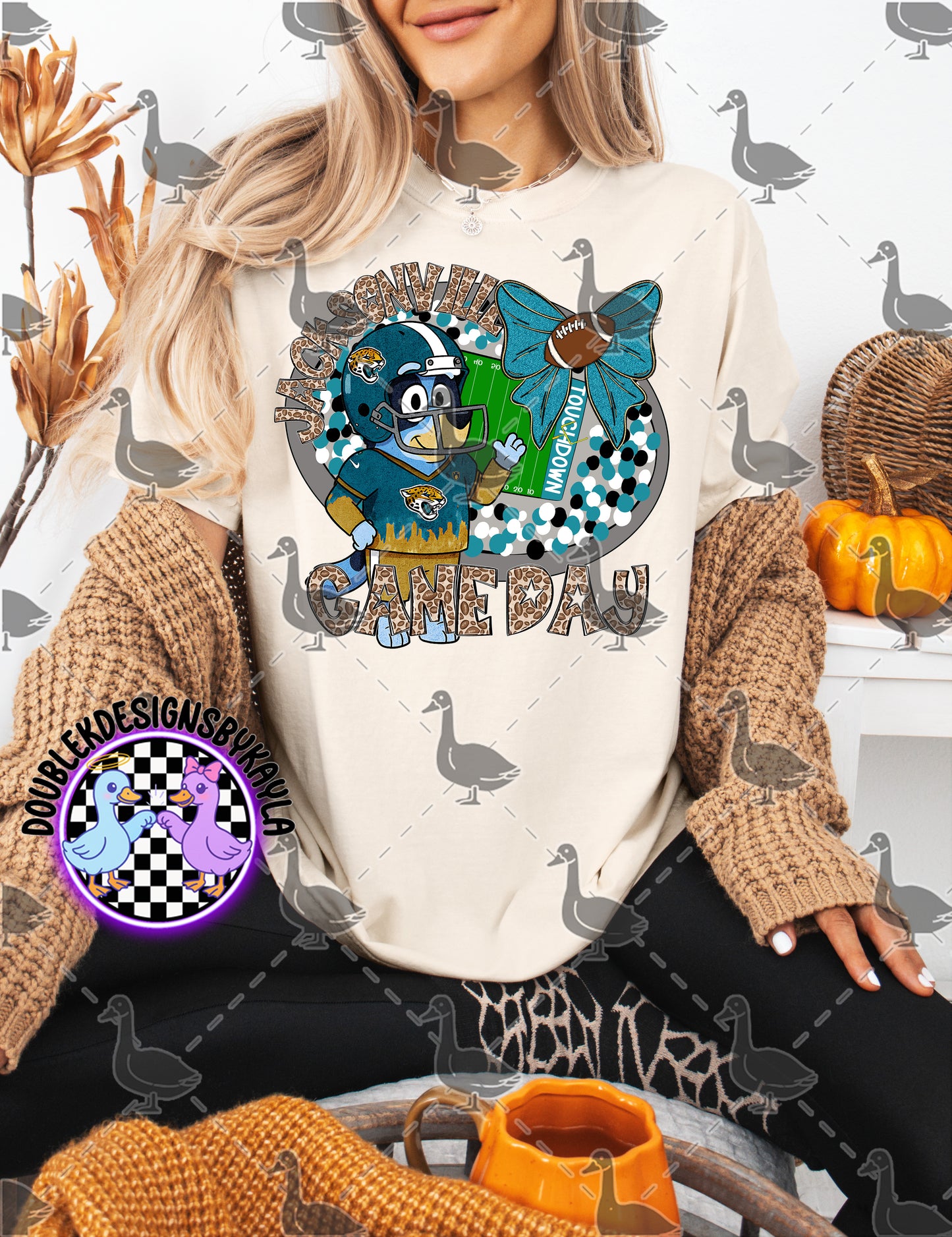 Game Day Football Bow Mascot Tee | Multiple Teams Available