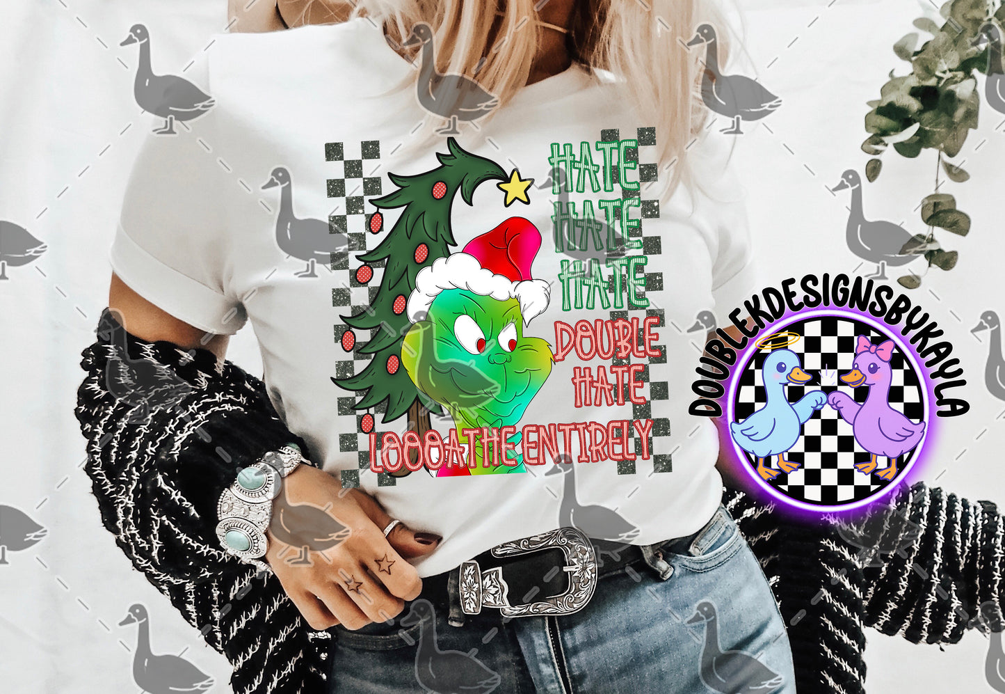 Funny Christmas Digital Design – “Hate, Double Hate, Loathe Entirely” Holiday Graphic