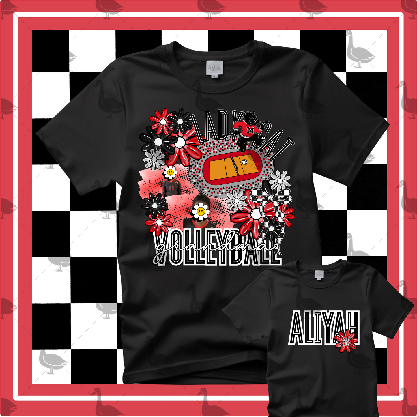 (Custom) Team Mascot + NAME ON BACK