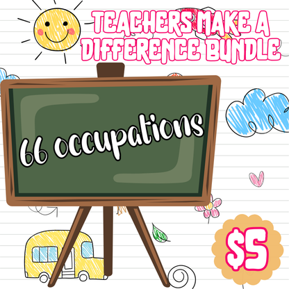 teachers make a difference occupation bundle