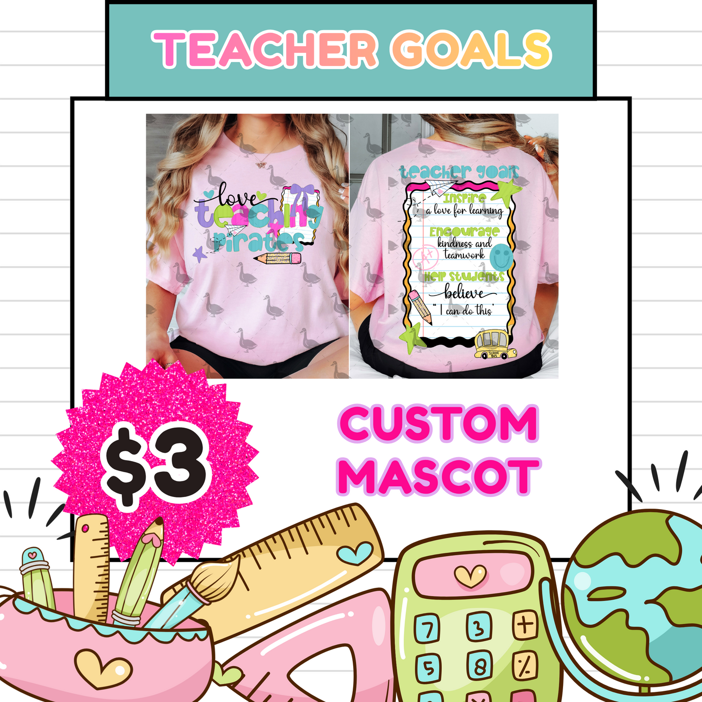 Teacher Goals *CUSTOM LISTING*