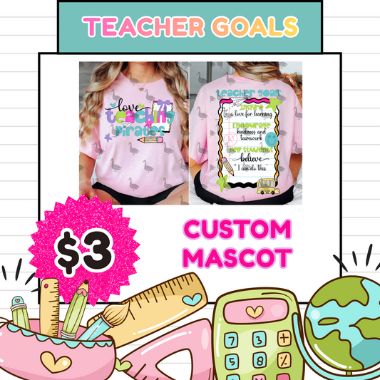 Teacher Goals *CUSTOM LISTING*