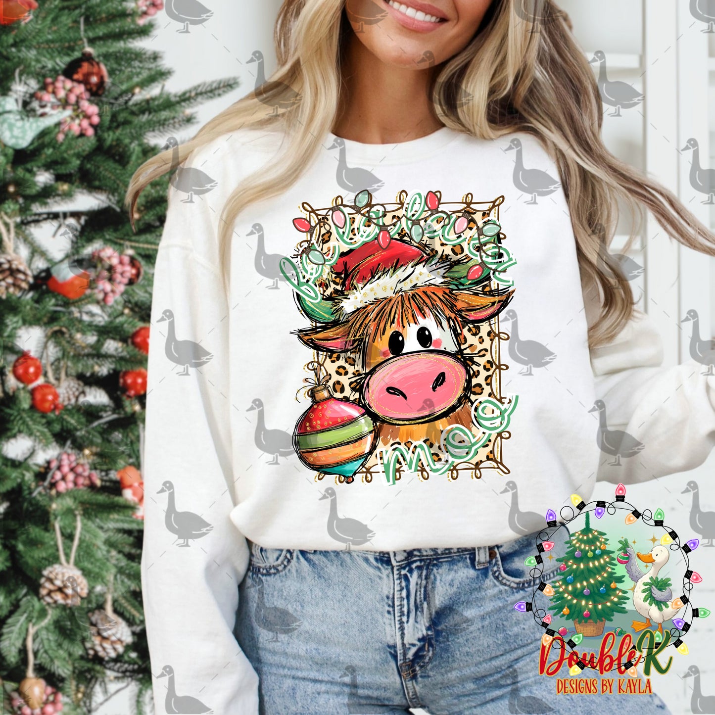 Fa La La La Moo PNG Design