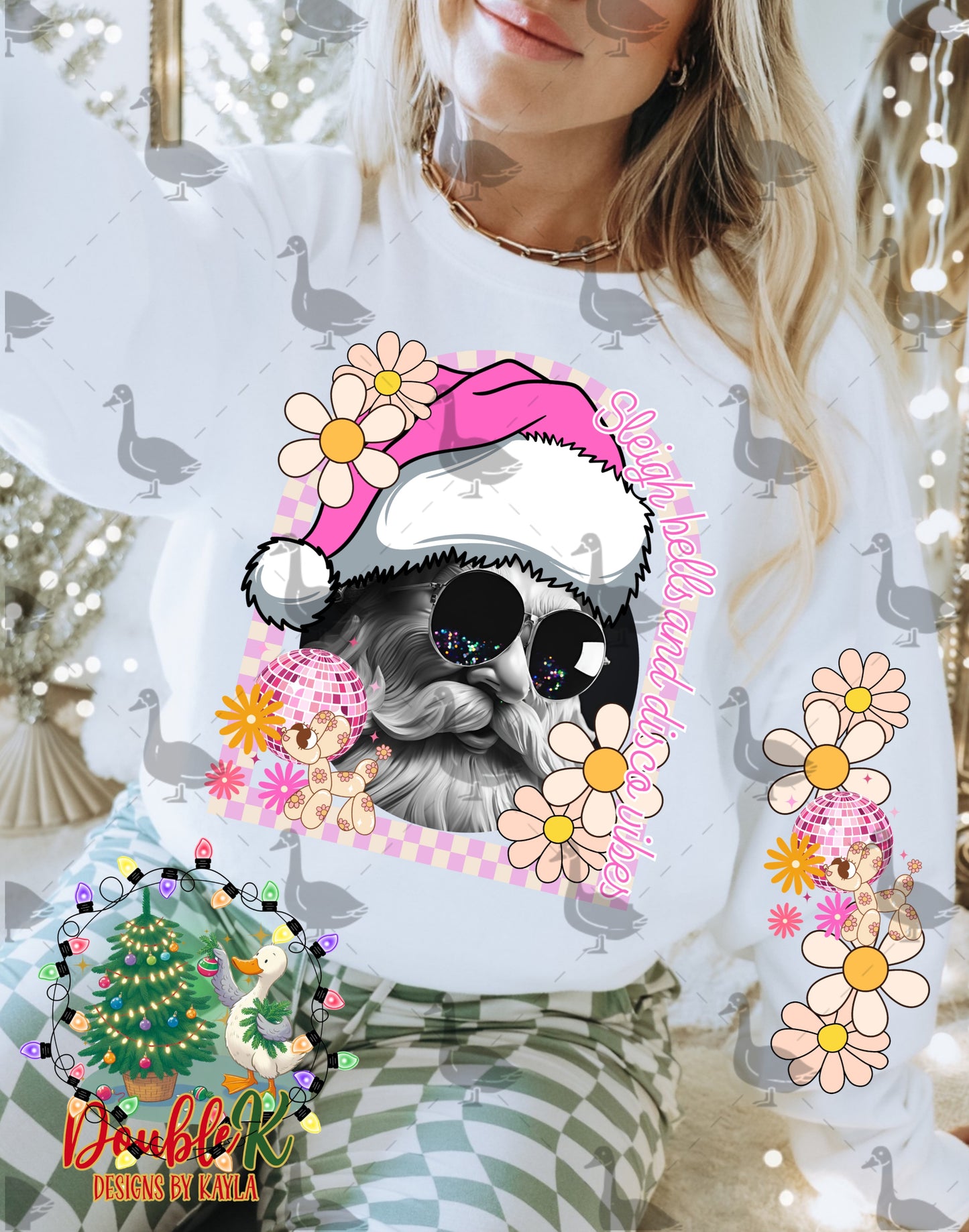 Disco Santa PNG Design