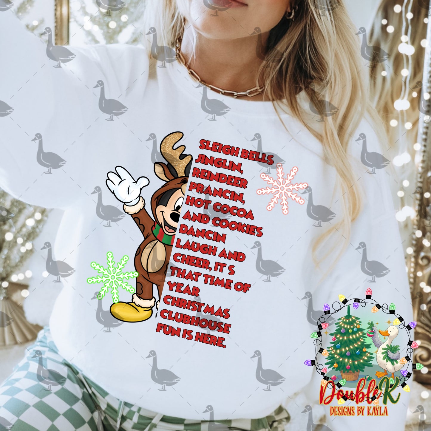 Christmas Clubhouse Fun Boy Mouse Only PNG Design