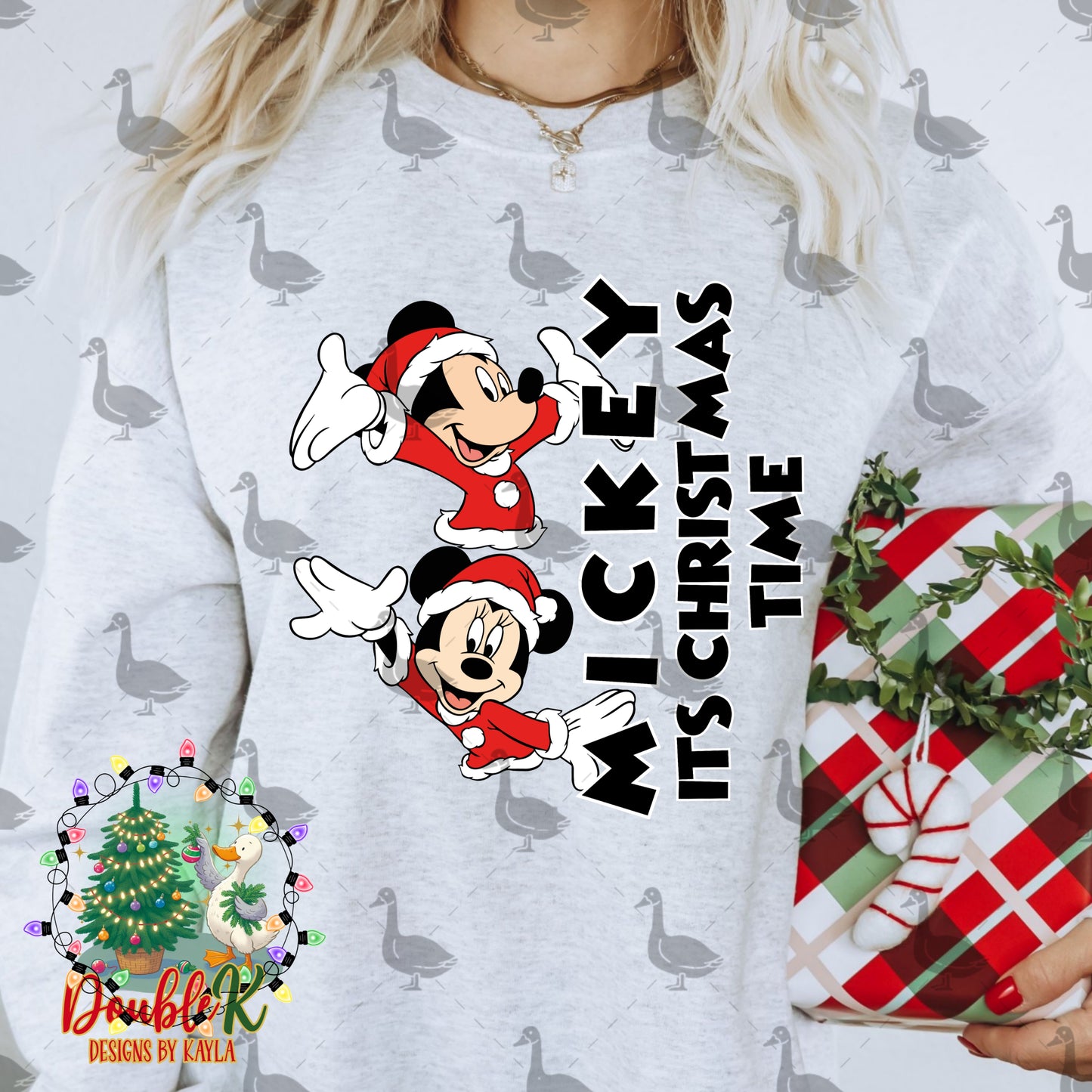 Mouse It's Christmas Time PNG Design
