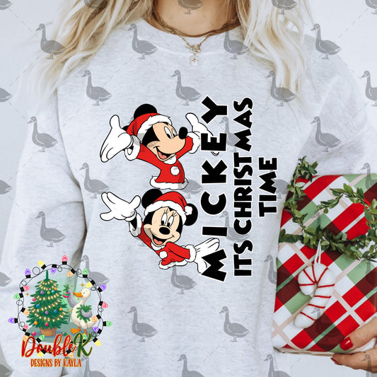 Mouse It's Christmas Time PNG Design