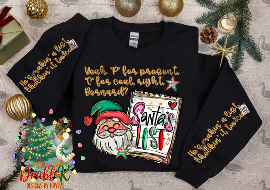 Santa's List PNG Design