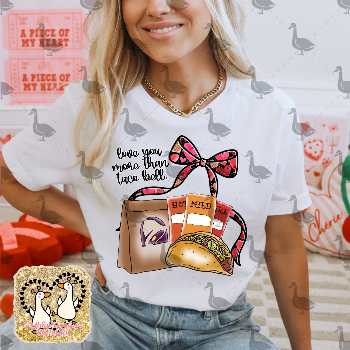 Love You More Than Taco PNG Design
