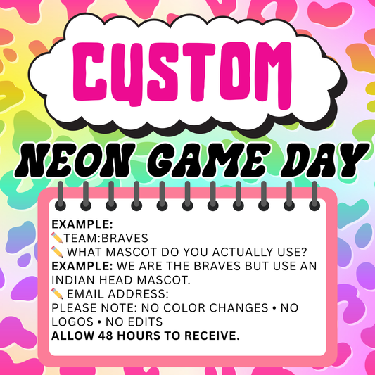 CUSTOM NEON GAMEDAY